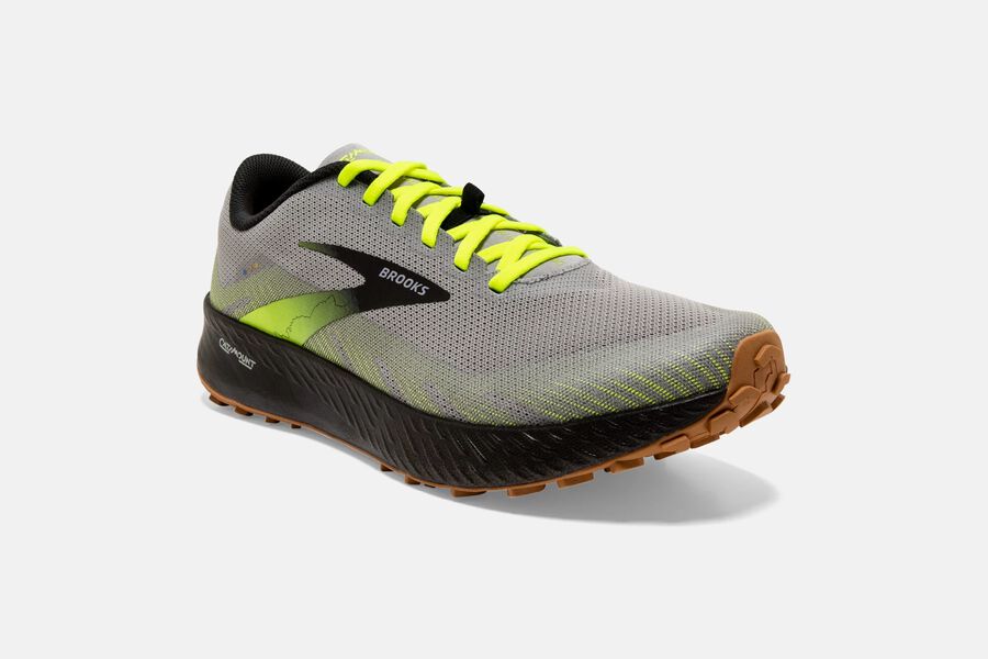 Brooks Running Shoes Mens Grey/Black - Catamount Trail - 6249-ZFCTX